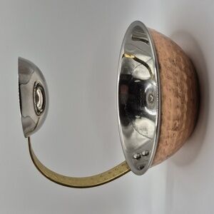 Maison jacynthe Gold Hammered Metal Bowl with Handle